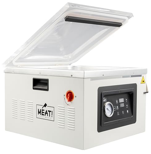 MEAT! Your Maker 16" Chamber Vacuum Sealer with Adjustable Seal Time and Vacuum Gauge White/Black