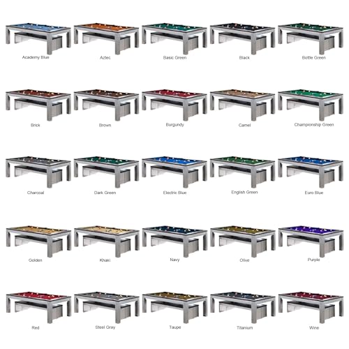 Playcraft Genoa 8' Slate Pool Table with Dining Top Silver