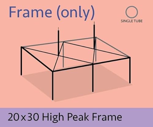 TentandTable 20' x 30' High Peak Canopy Tent Frame Only Silver