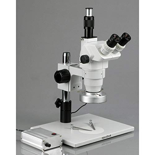 AmScope Professional Trinocular Stereo Zoom Microscope Chrome