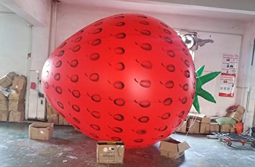Air-Ads Supplies 16ft Giant Inflatable Flying Strawberry Helium Balloon Red