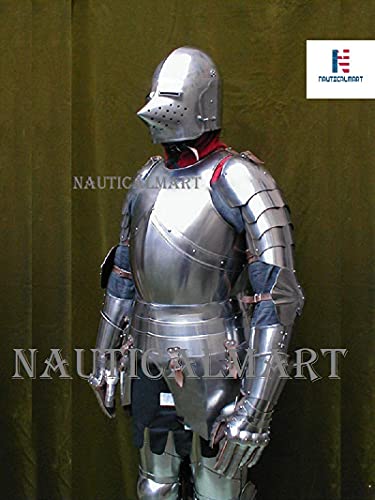 NauticalMart Medieval Wearable Knight Full Suit of Armor Costume Silver