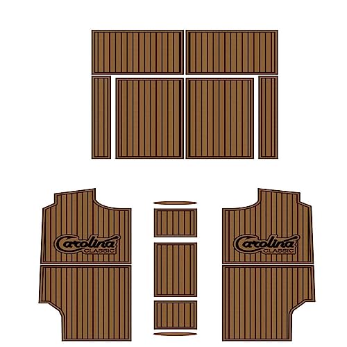 Valman Boat EVA Faux Teak Decking Floor Mat for 2000 Carolina Classic 25 Cockpit Pad - Color Options Available