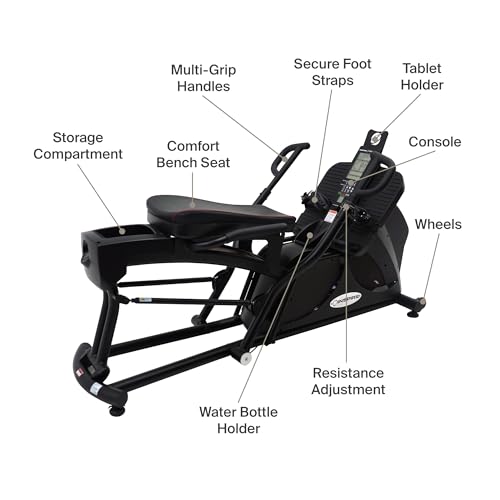 Inspire Fitness CR2.5 Cross Row Magnetic Rowing Machine Matte Black