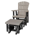 American Furniture Classics Chair and Gliding Glider Ottoman Combo Light Gray and Black