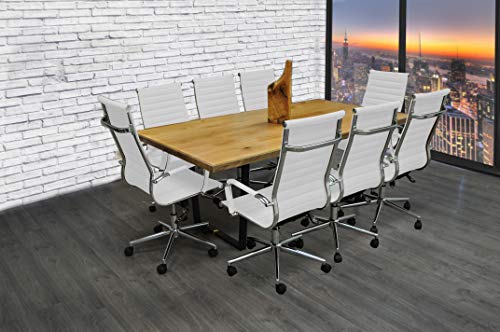 SOLIS 655043942604 Castillo 9 Piece Conference Set White