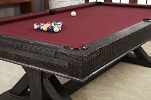 Playcraft Brazos River 8' Slate Pool Table Weathered Black Brown