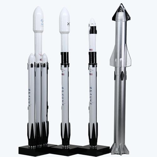 NOVSKI SpaceX Model Dragon Starship Falcon 9 Rocket Ornaments Set 4 Sets