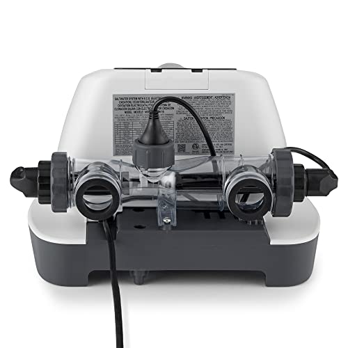 Intex Sand Filter Pump with Saltwater System Maintenance Set Black