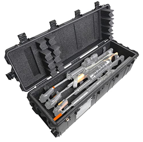 Case Club Waterproof Shipping Case for 4 Rifles/Shotguns & 3 Pistols with Silica Gel Canister