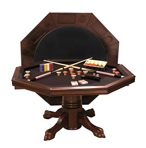 Fairview Game Rooms Combination 3 in 1 Poker/Game Table Mahogany