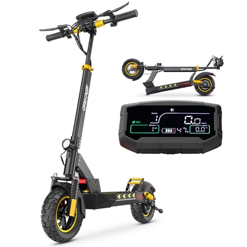 iENYRID Electric Scooter 800W Off-Road 10-Inch Tires, 30 Miles Range Black