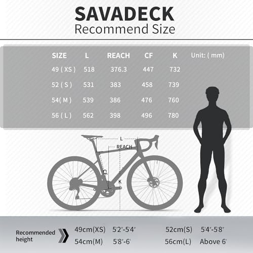 SAVADECK Carbon Road Bike White