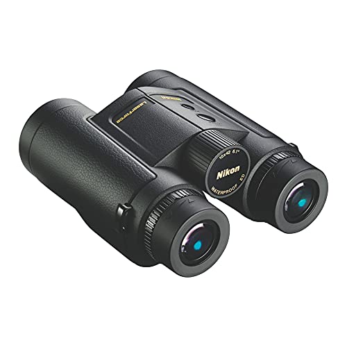 Nikon LaserForce 10x42 Rangefinder Binoculars Bundle with Lens Pen, Case, Cleaning Cloth Black