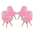 Flash Furniture Zula Kids Shaggy Dog Accent Chair Set, Light Pink