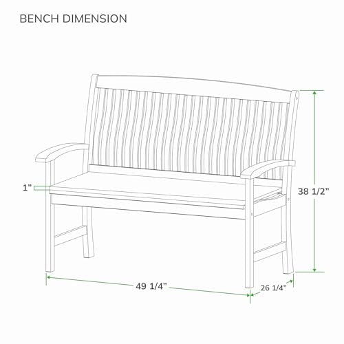 Cambridge Casual Caterina Teak Wood 6-Piece Outdoor Dining Set with Bench Natural Teak/Beige Cushion