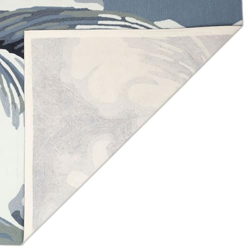 Liora Manne Capri Indoor/Outdoor Handmade Synthetic Blend Area Rug Wave Ocean 7'6" x 9'6