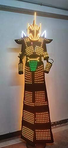 Gracecolorlife LED Light Stilts Walker Robot Suit Black (L)