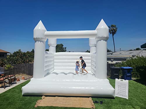 iLink-outer 13FT Large White Bounce House with Air Blower
