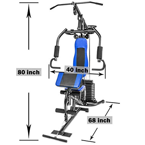nitipezzo Home Gym Weight Bench Blue/Black