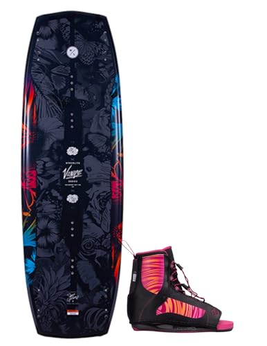 Hyperlite Venice Womens Wakeboard 131 W/Jinx Bindings Black/Red 131cm (4-8)