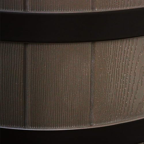 Good Ideas Rain Wizard 50 Gallon Water Storage Barrel Oak With Darkened Ribs (3 Pack)