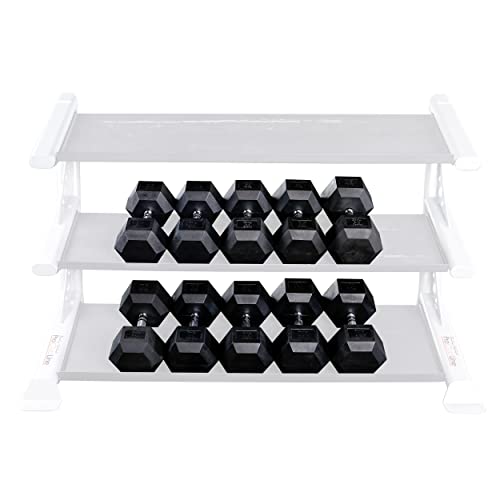 Body-Solid Rubber Coated Hexagon Dumbbells Black