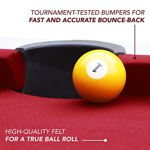 Hathaway Mirage 88-in Pool Table Black/Red