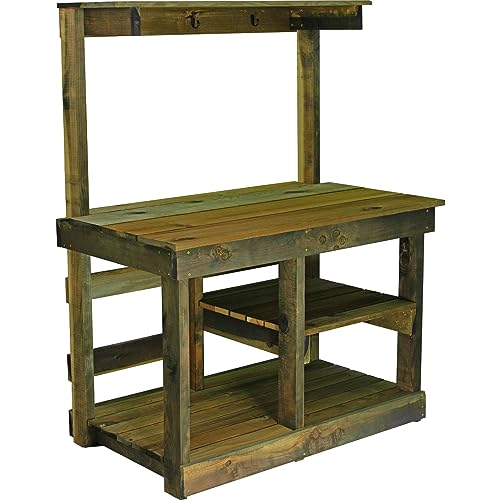 EST. LEE DISPLAY L D 1902 Rustic Gardening Workbench Outdoor Potting Table Natural