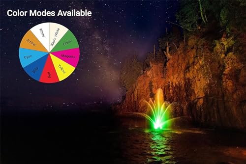 Kasco RGB LED Fountain Lighting - 3 Fixtures for 1/2-1 HP Units, 24V DC, Black