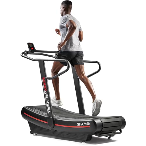 Sunny Health & Fitness Manual Treadmill Black