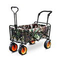 5sssallefaa Folding Trolley Cart Outdoor Four-Wheel Wagon Multicolor