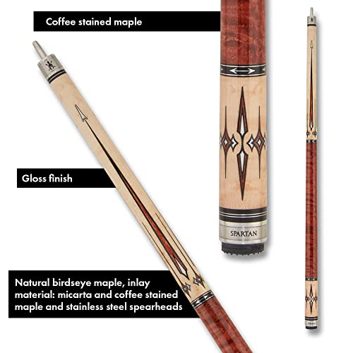Spartan Billiards Pool Cue Stick Coffee Stained Handle 18oz Multi