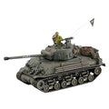 HOOBEN 1/16 M4A3E8 Fury Sherman Tank with Camouflage & Figure Dark Green