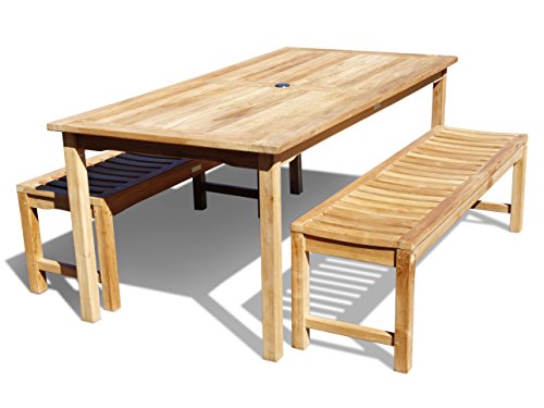 Windsor Teak Furniture Genuine Grade A Teak 59" Oxford Backless Bench Teak