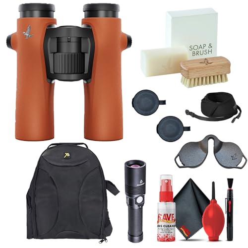 SWAROVSKI OPTIK 8x32 NL Pure Binoculars Orange with Backpack, Flashlight & Cleaning Kit