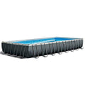 Intex Rectangular Ultra XTR Frame Above Ground Swimming Pool with Pump, Sand Filter, Pool Ladder, Ground Cloth, and Pool Cover