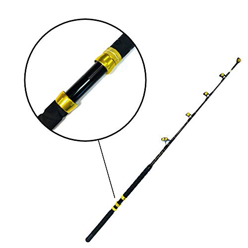 EAT MY TACKLE 80 Wide 2 Speed Fishing Reels on 130-160 lb Blue Marlin Rods (4 Pack) Black