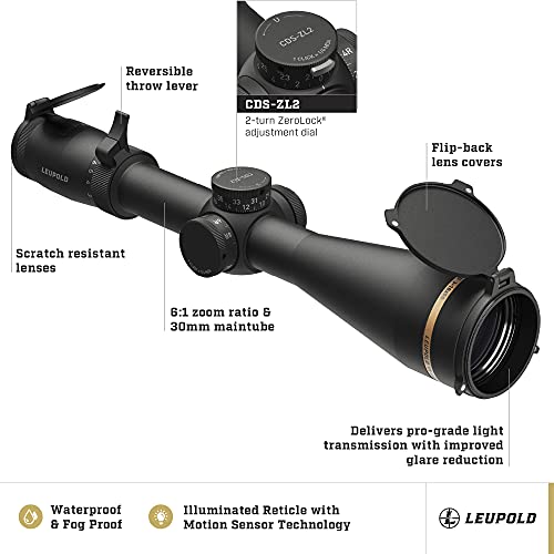 Leupold VX-6HD 3-18x50 CDS-ZL2 Side Focus Illuminated FireDot Duplex Reticle Riflescope