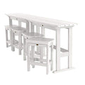 Highwood Lehigh 6pc Counter Height Balcony Dining Set White