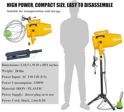 USPOINT Party Foam Machine with Foam Cannon and Water Tank Yellow