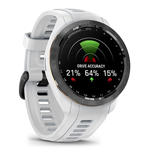 PlayBetter Garmin Approach S70 Golf GPS Watch Bundle White