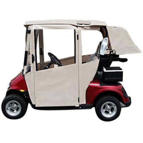 DOORWORKS GOLF CART ENCLOSURES Golf Cart Club Cover - DryClub Canopy in Sunbrella Black