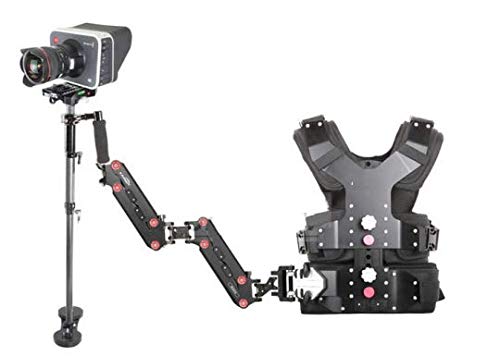 GOWE 1-8kg Load Steadycam Carbon Fiber Stabilizer with Vest and Sled Black