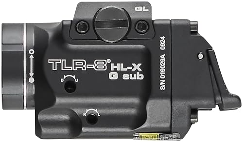 Streamlight TLR-8 HL-X G 1000-Lumen Tactical Flashlight with Green Laser for Glock 43X/48 MOS Black