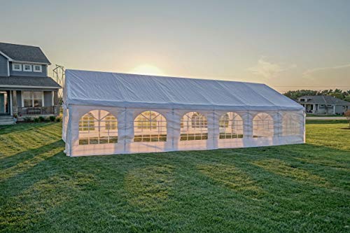 Shade Tree Tents & Carports Heavy Duty 20' x 40' Event Tent Canopy with Sidewalls White