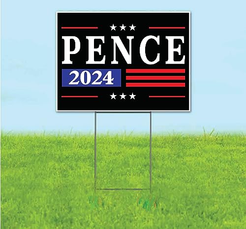 TampaPrinting Pence 2024 Yard Sign 18" x 24" with Metal Step Stake