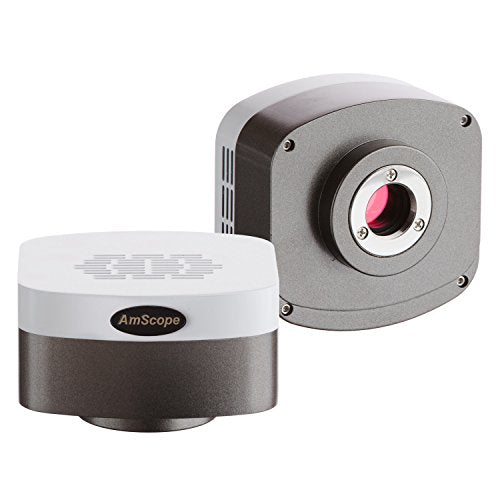 AmScope 5.0MP CCD Fluorescent Microscope Camera with Calibration Kit White
