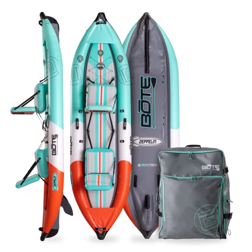 BOTE Zeppelin Aero 12 FT Inflatable Kayak Package Classic Seafoam