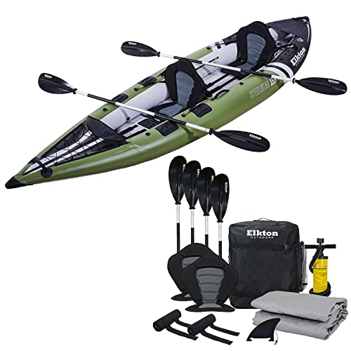 Elkton Outdoors Steelhead Inflatable Fishing Kayak Tandem